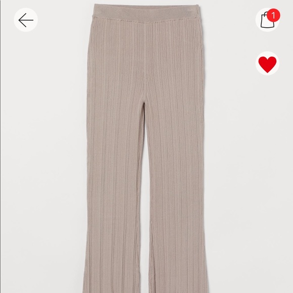 H&M cream slit pants - Picture 2 of 3